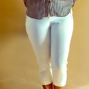 White Crop Pants